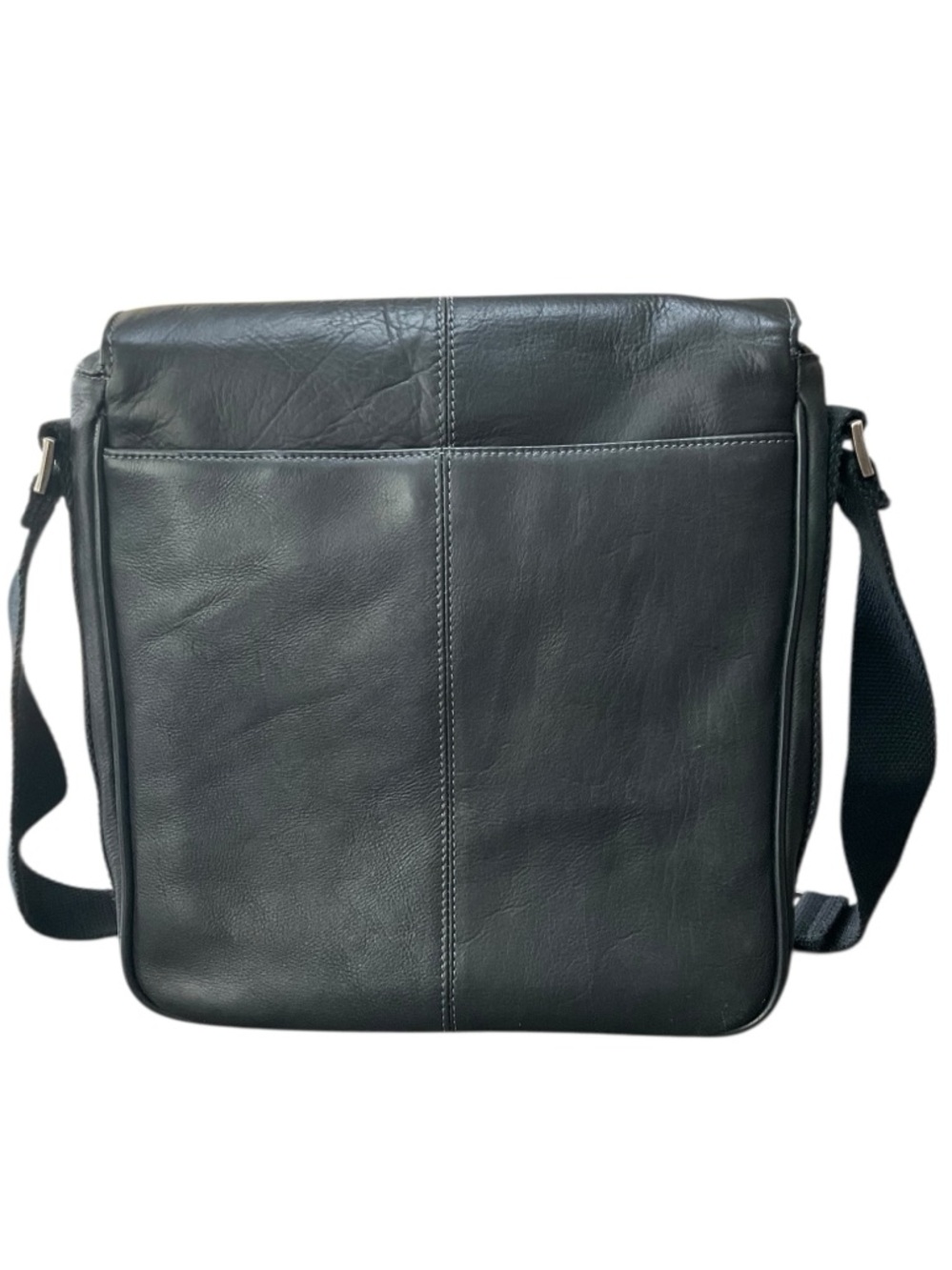 Kenneth Cole Reaction Leather Tablet Shoulder Messenger Bag Colombian EUC